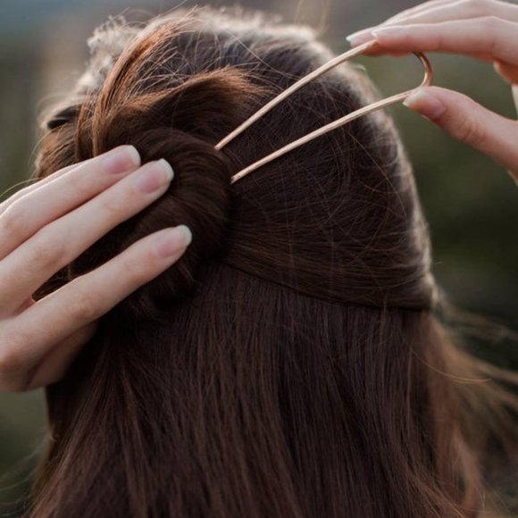 Minimalist High Shine Bun Cuff 3 in 1 - Rose Gold - Picture 6 of 8